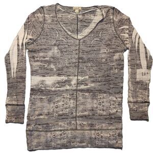 One World Live & Let Live Womens 2X  Embellished Top Blouse 3/4-Sleeves